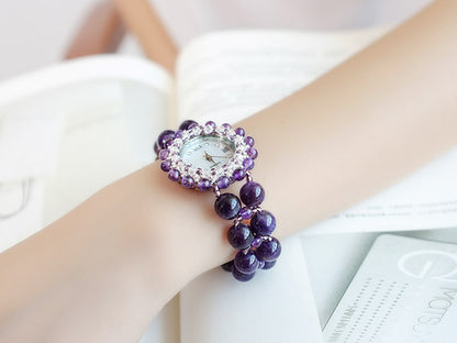 The Alchemy of Us: Crystal Infused Ladies Watches – Amethyst, Rose Quartz, Tiger's Eye, Jade & Howlite