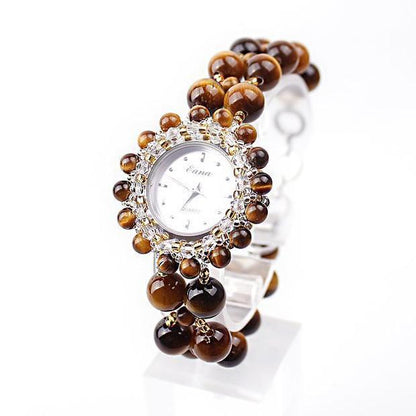 The Alchemy of Us: Crystal Infused Ladies Watches – Amethyst, Rose Quartz, Tiger's Eye, Jade & Howlite