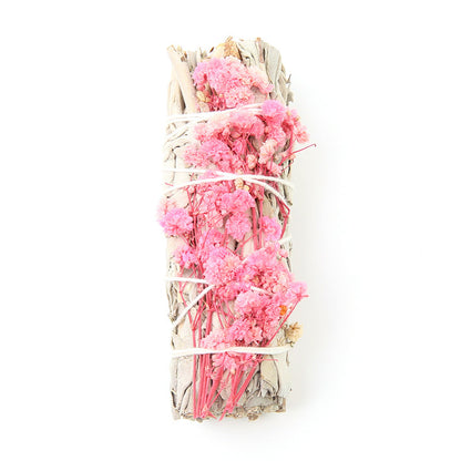 Aroma Flowers: White Sage & Red Rose Petal Aromatherapy Bundles for Energy Cleansing & Spiritual Rituals