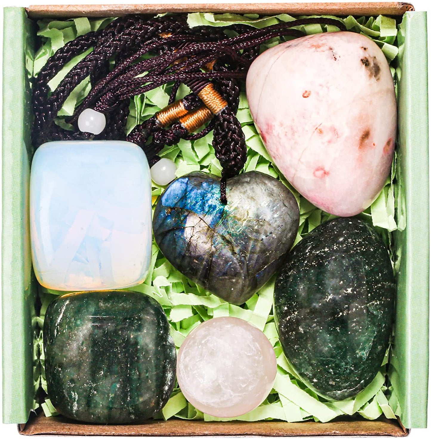 Lunar Crystal Gift Set: Align, Heal & Manifest with Moonstone, Amethyst, Selenite & Tiger Eye