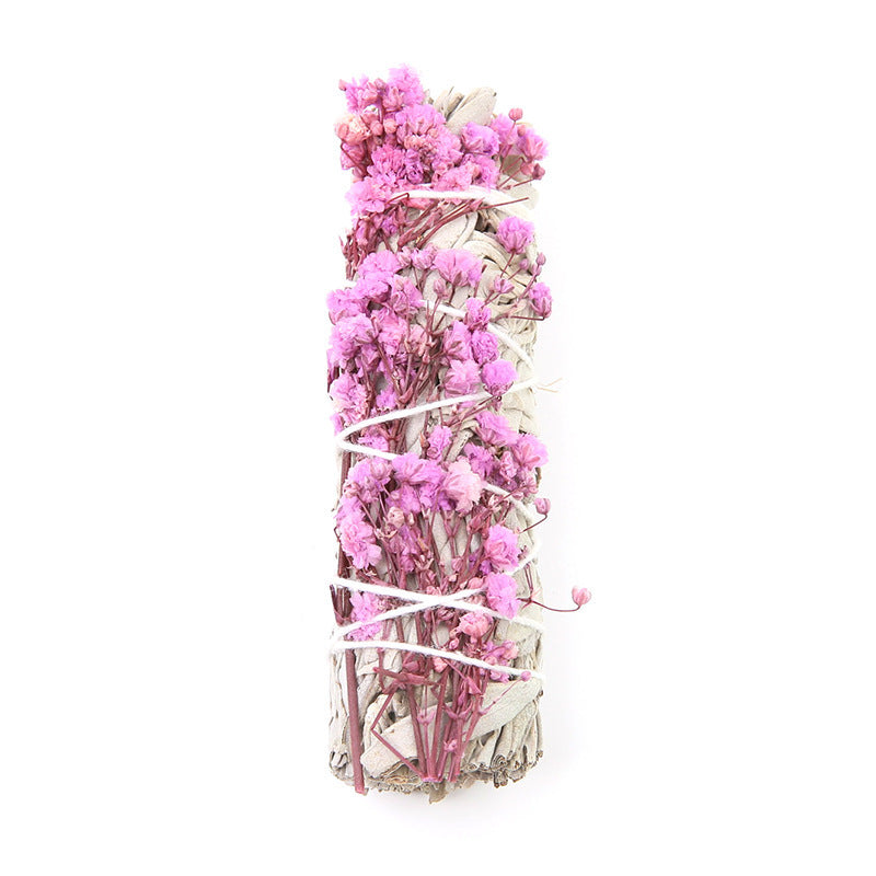 Aroma Flowers: White Sage & Red Rose Petal Aromatherapy Bundles for Energy Cleansing & Spiritual Rituals