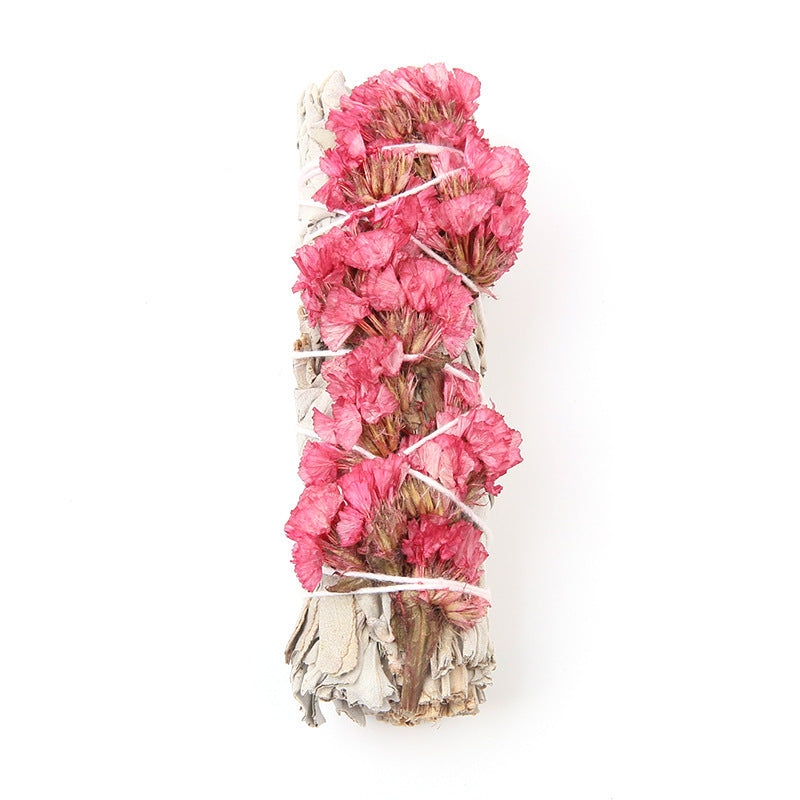 Aroma Flowers: White Sage & Red Rose Petal Aromatherapy Bundles for Energy Cleansing & Spiritual Rituals