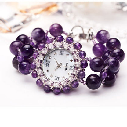 The Alchemy of Us: Crystal Infused Ladies Watches – Amethyst, Rose Quartz, Tiger's Eye, Jade & Howlite