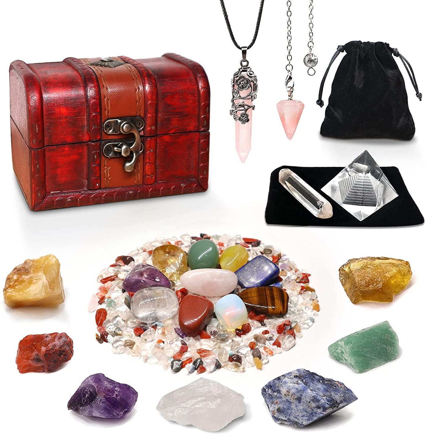 Lunar Crystal Gift Set: Align, Heal & Manifest with Moonstone, Amethyst, Selenite & Tiger Eye