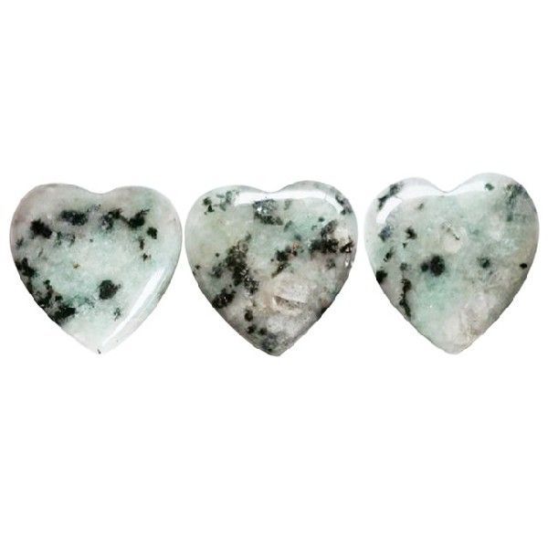 3pcs Natural Rose Quartz Heart Shaped Stone Mini Crystal